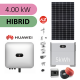 Sistem fotovoltaic HIBRID, invertor 4 kW, monofazat, baterie 5kWh